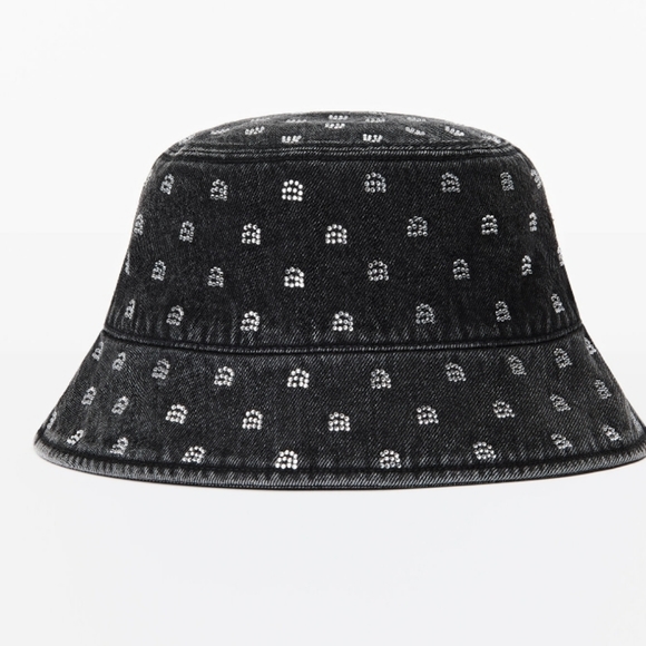Alexander Wang Accessories - Alexander Wang Crystal Denim Bucket hat